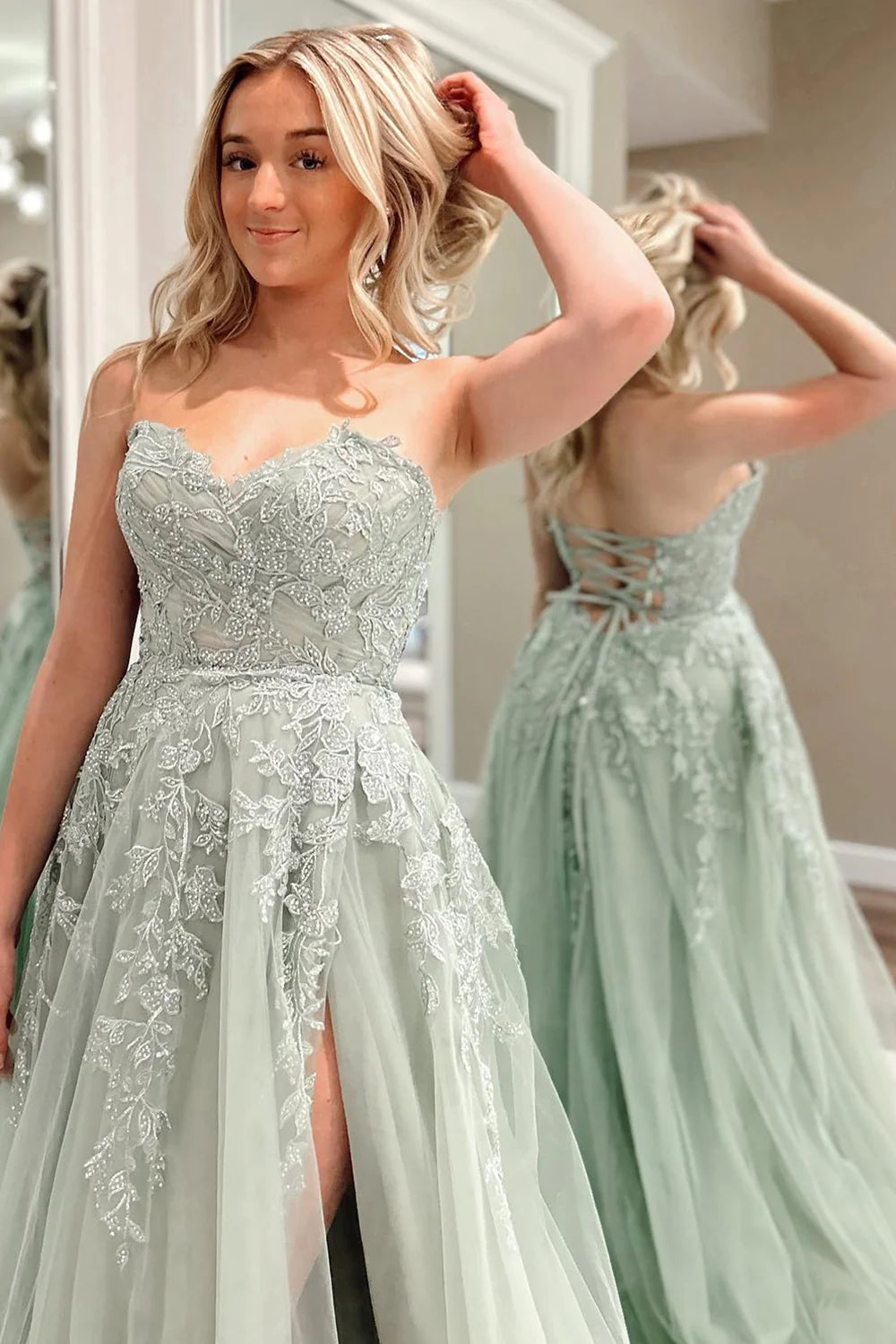 Sage Green Prom Dress