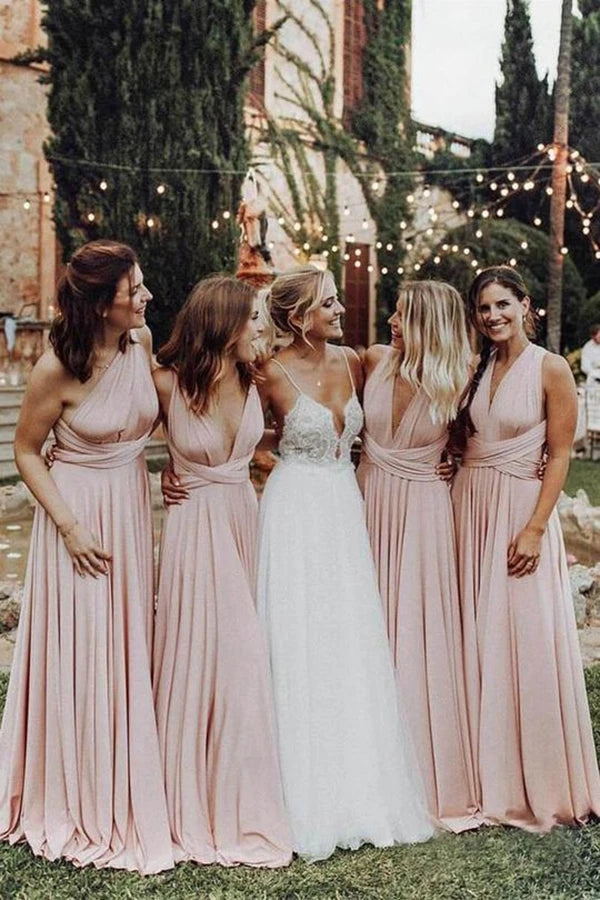 Baby pink maid of honor dresses hotsell