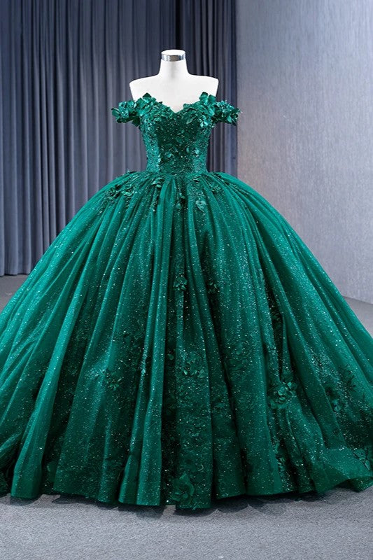 Dark green gown dress best sale