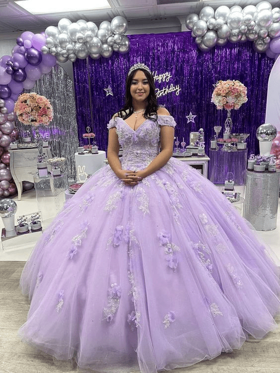 Lavender ball gown hotsell