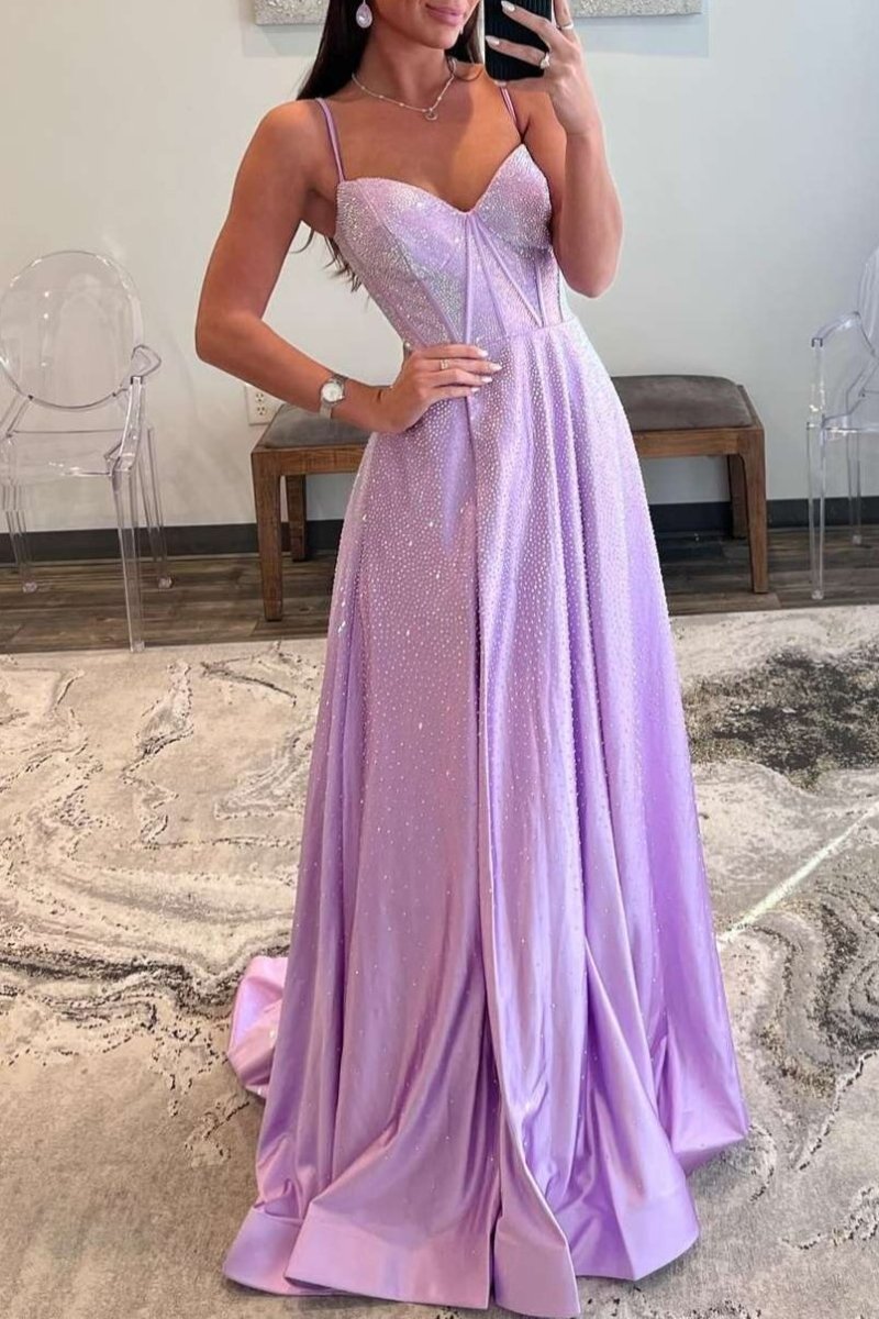 Lilac grad dress best sale