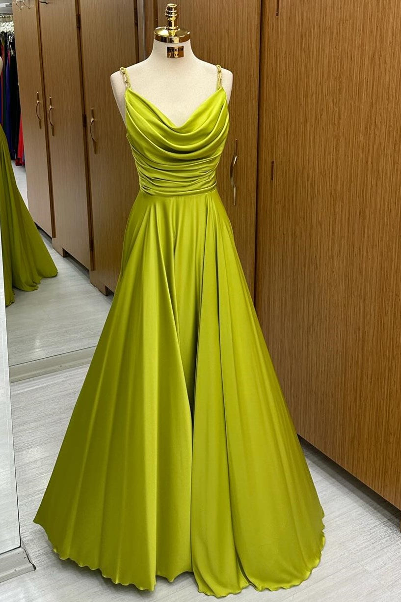 Olive Colored Prom Dress