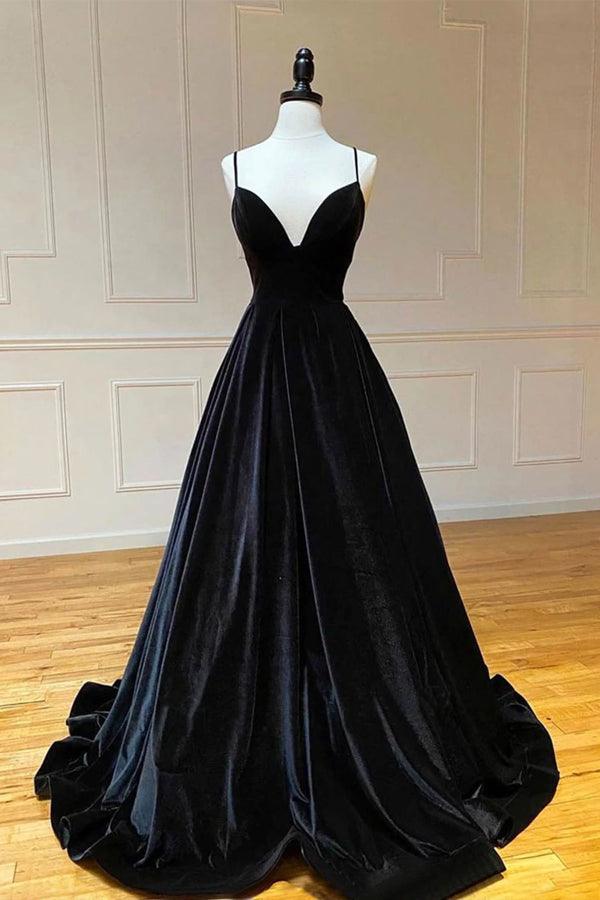 Plain Black Prom Dress