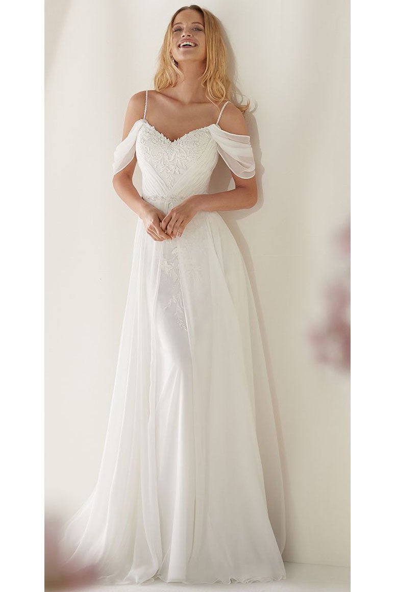 Off the shoulder straps wedding dress best sale