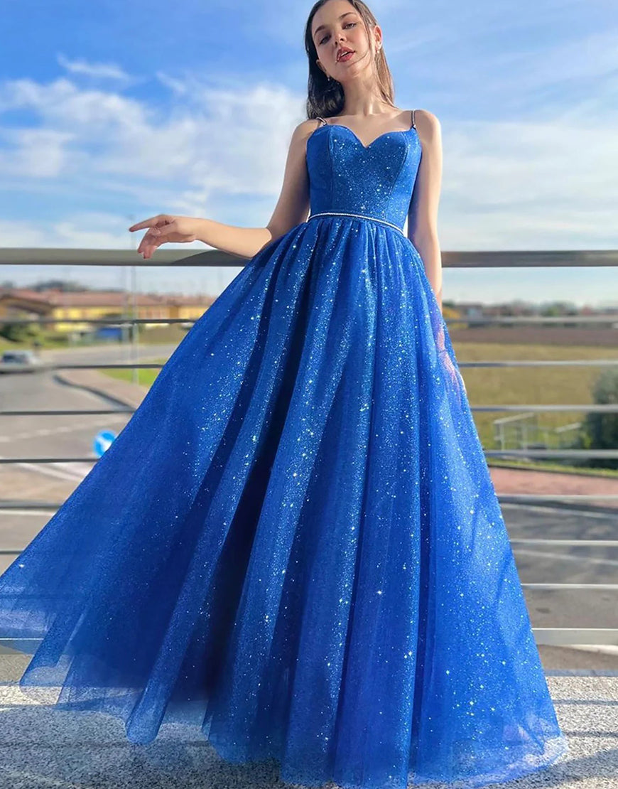 A line royal store blue prom dress