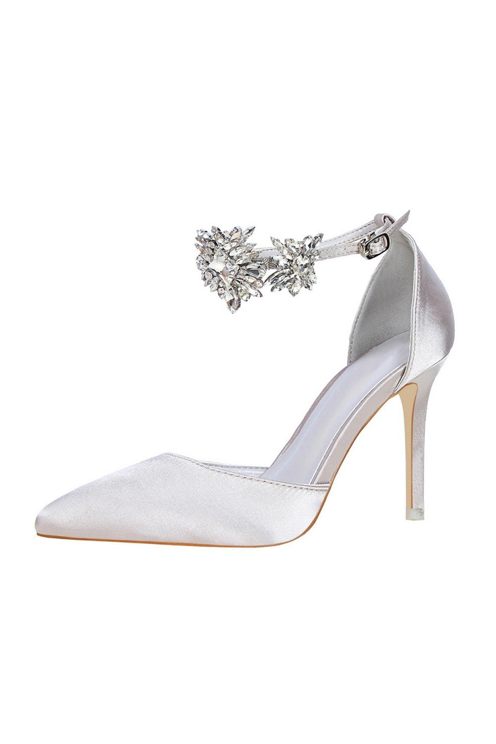 Silver prom fashion shoes