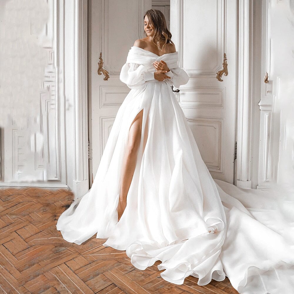 Shoulder White Wedding Dress ...