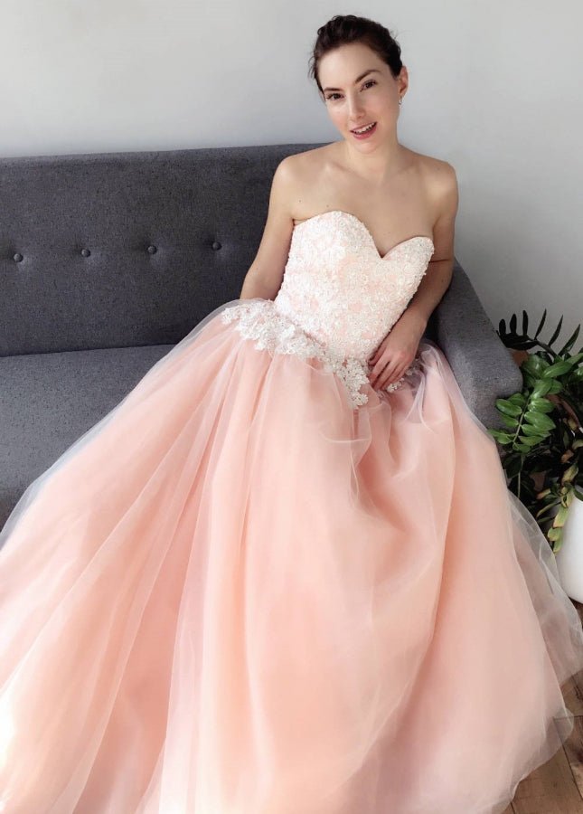 Pink tulle skirt wedding best sale