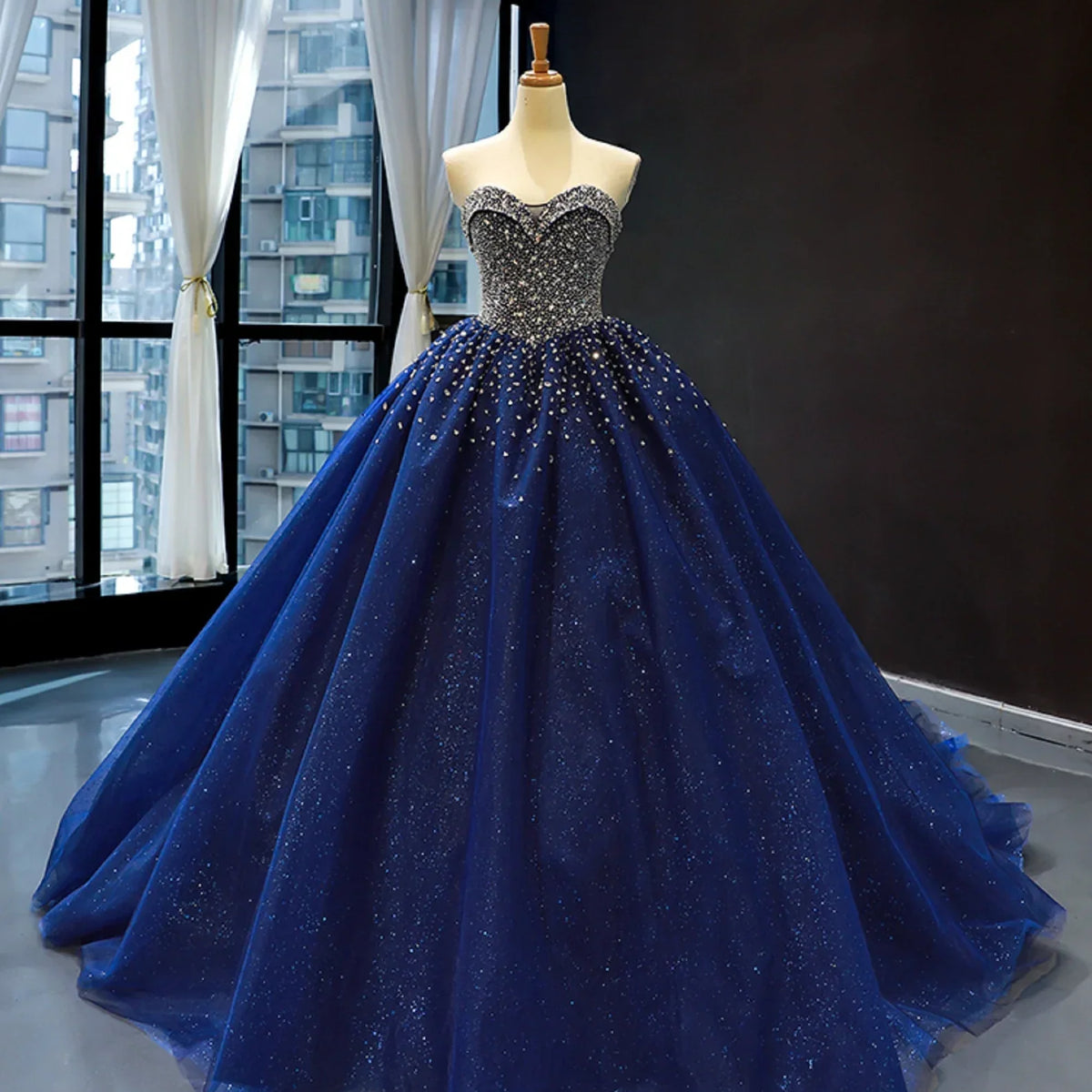 Navy blue quinceañera dresses hotsell