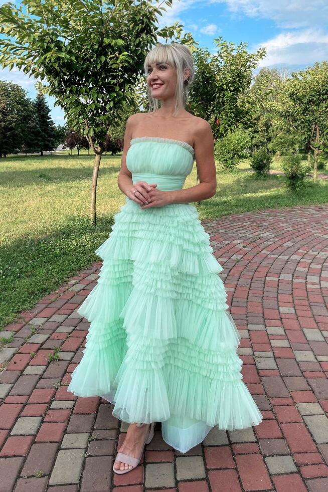 Mint strapless dress hotsell