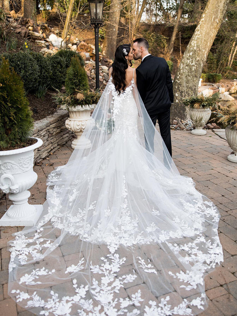 Long lace veil hotsell