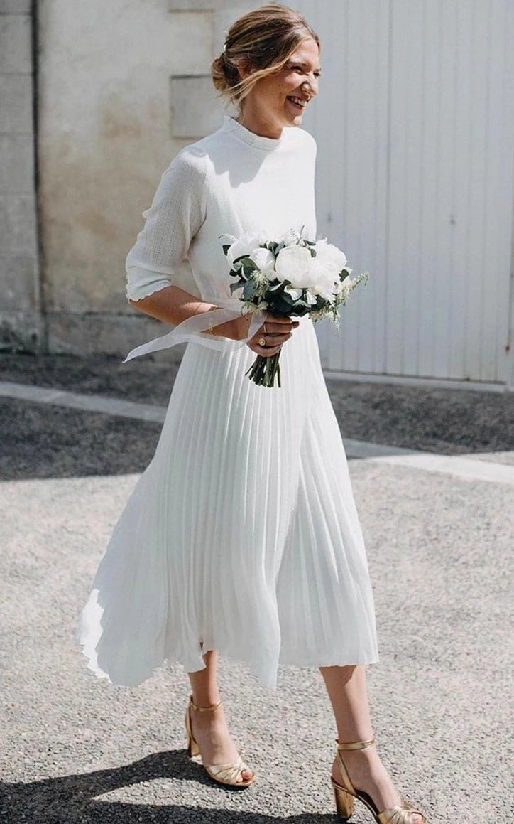 Vintage Modest Long Sleeve Wedding ...