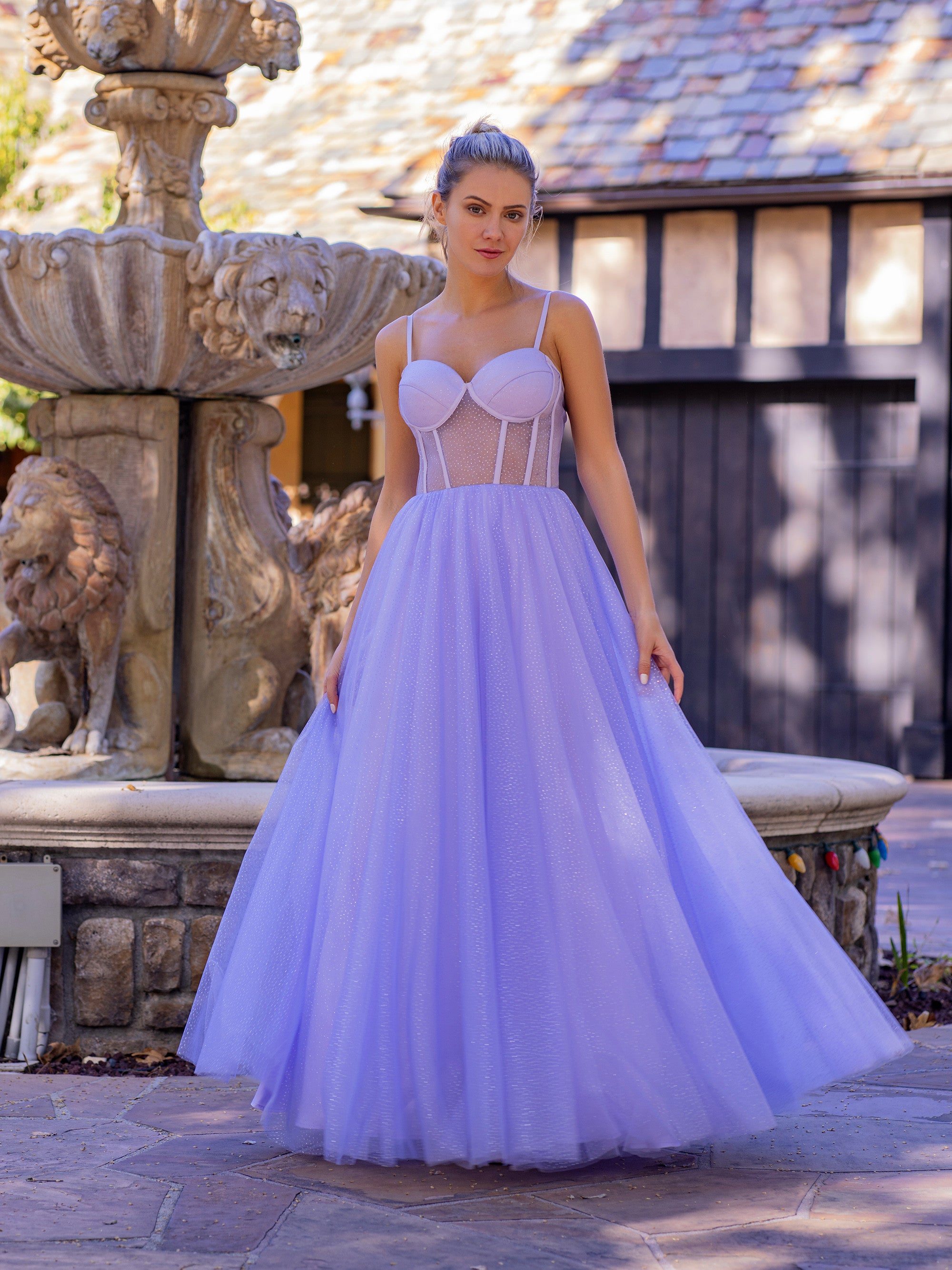 Purple Tulle A Line Purple Prom Dresses 2022 With 3D Flower Print,  Spaghetti Straps, Corset Back, And Sweep Train Perfect For Formal Parties,  Second Reception, Evening Events, Or Special Occasions Plus Size