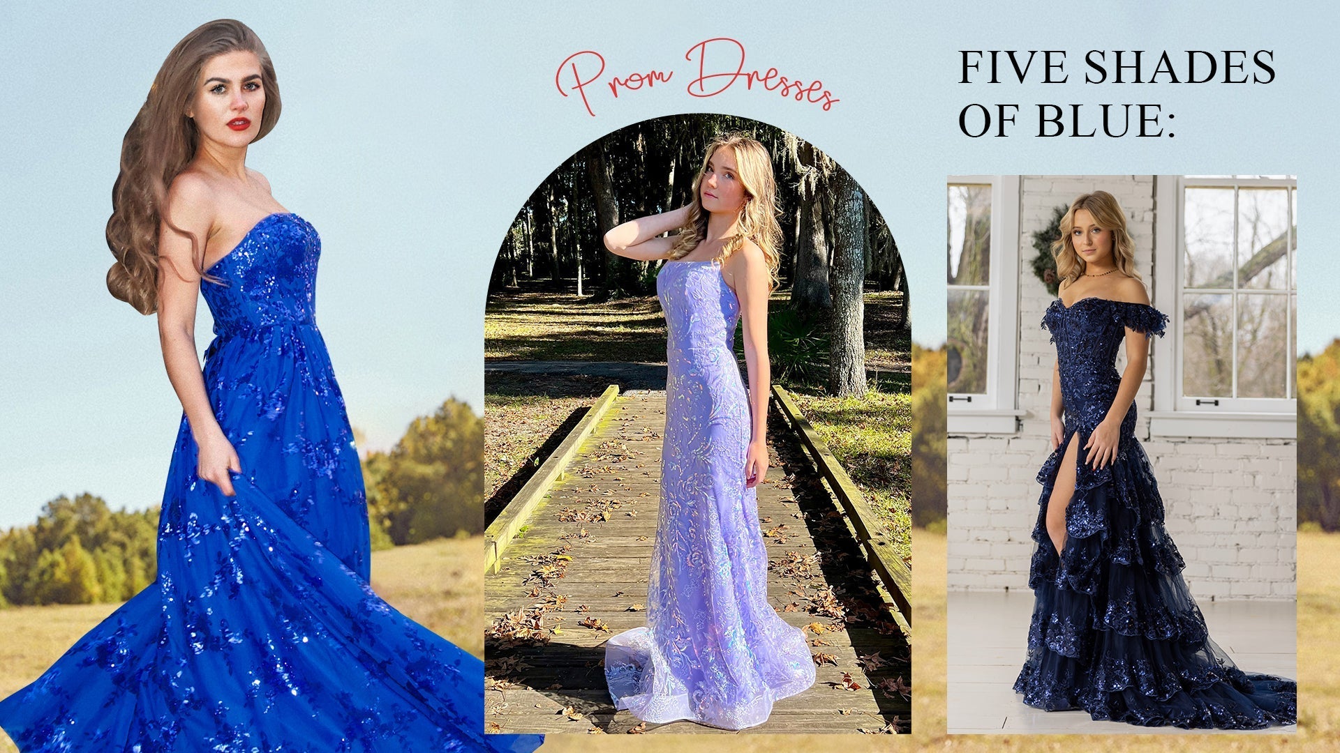 Five Shades of Blue: Prom Dresses