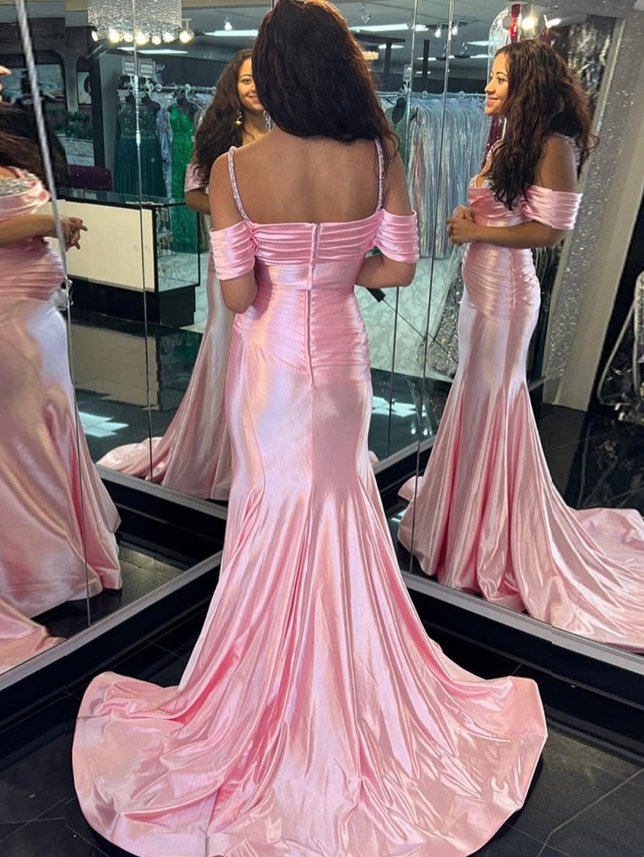 Judith | Pink Sweetheart Neck Long Mermaid Prom Dress - KissProm