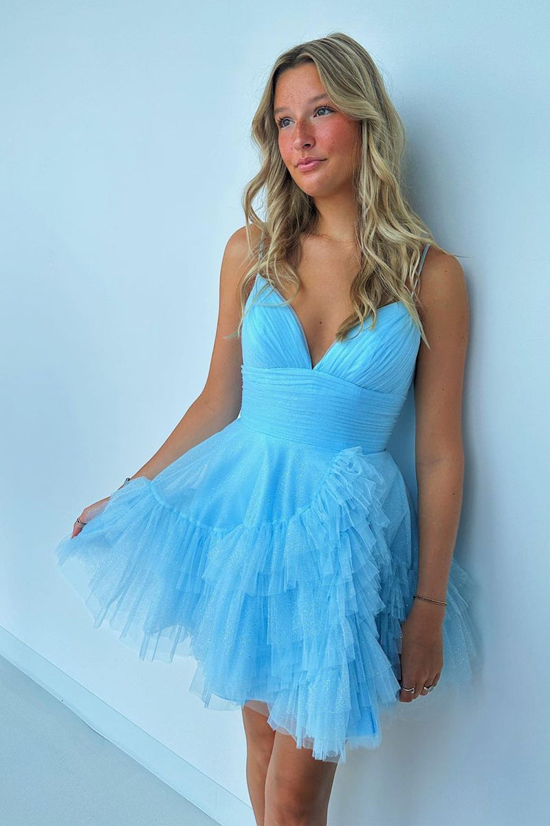 Valentina | Short A-Line Sparkling Homecoming Dress