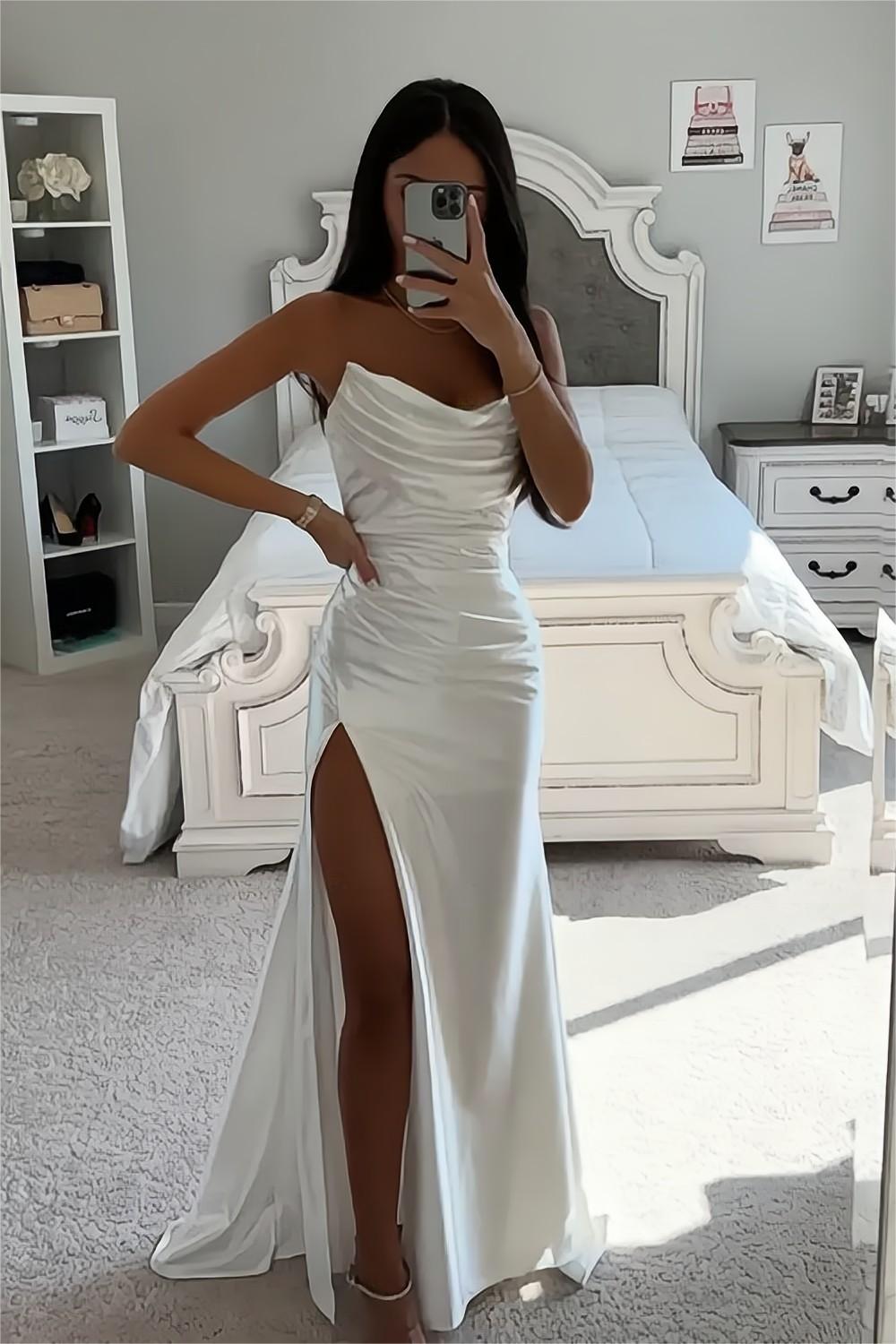 White Prom Dresses with Unique Details