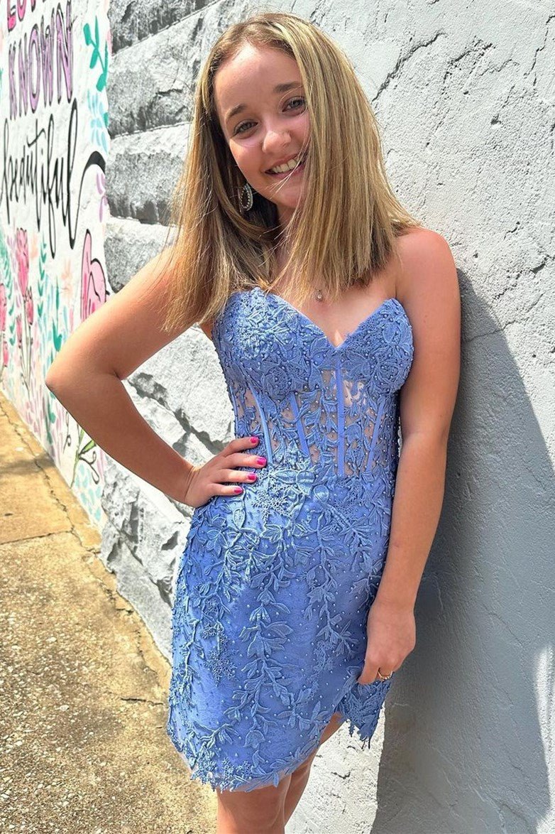 Aqua blue homecoming dresses best sale