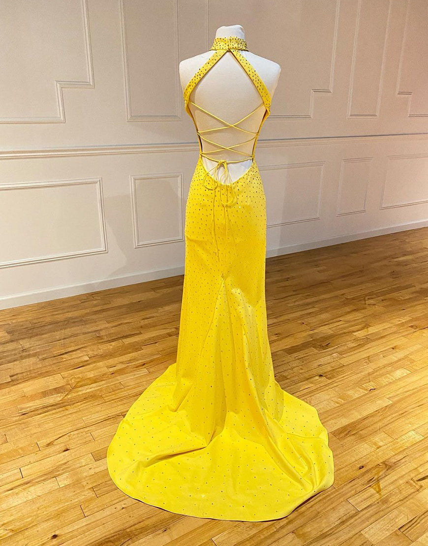 Yellow Mermaid Prom Dresses