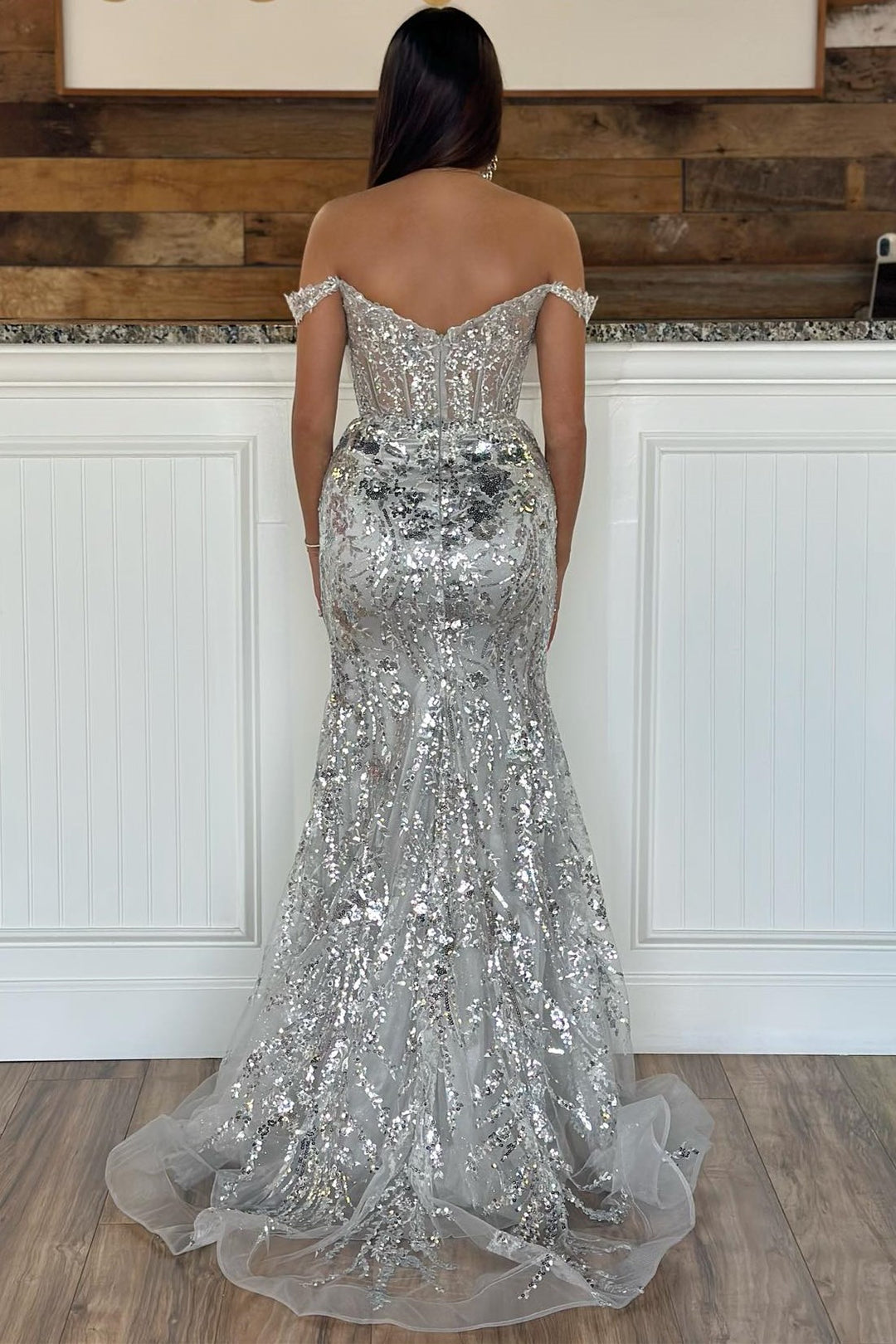 Gray Mermaid Prom Dresses