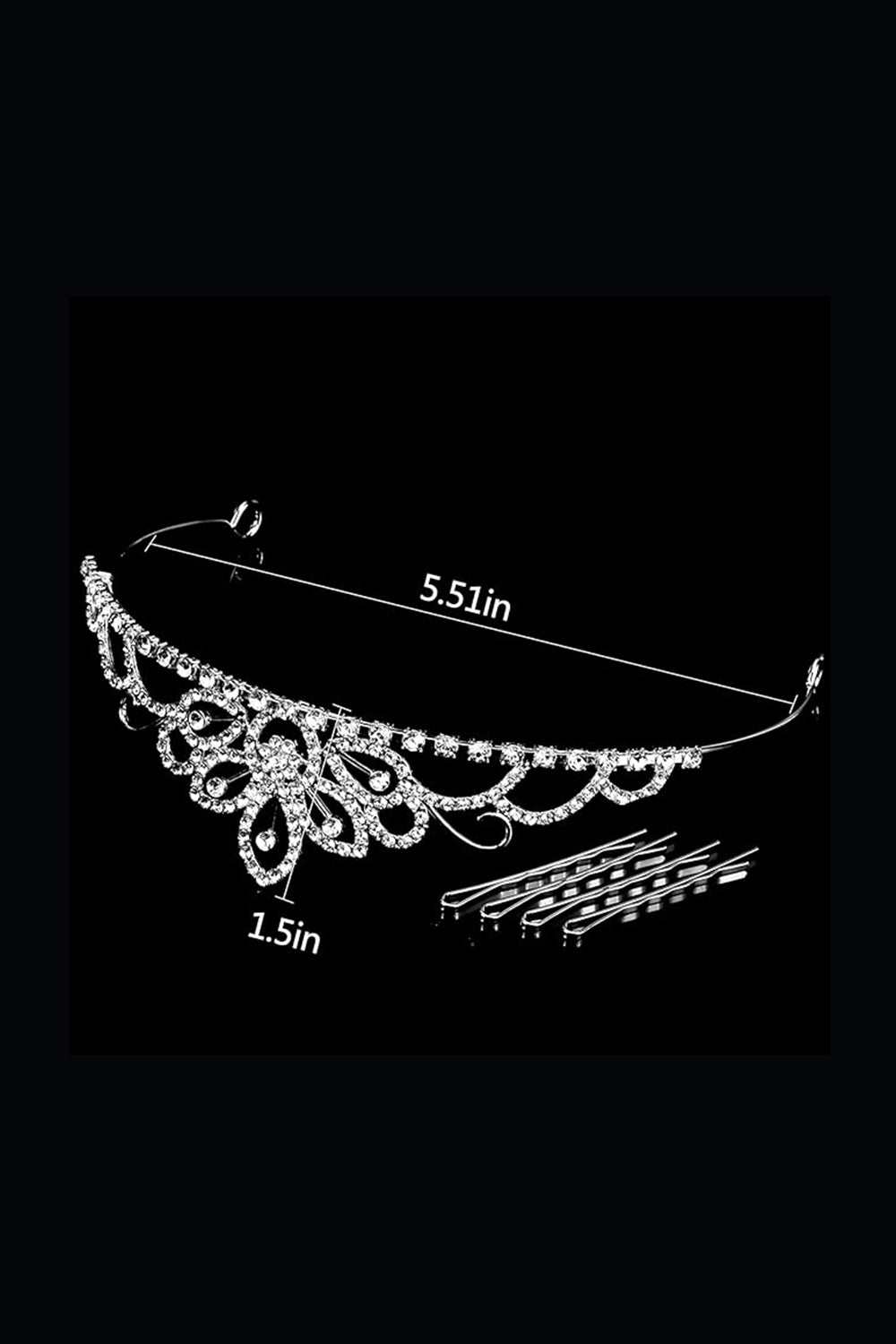 Silver Princess Tiaras with Crystal Decoration