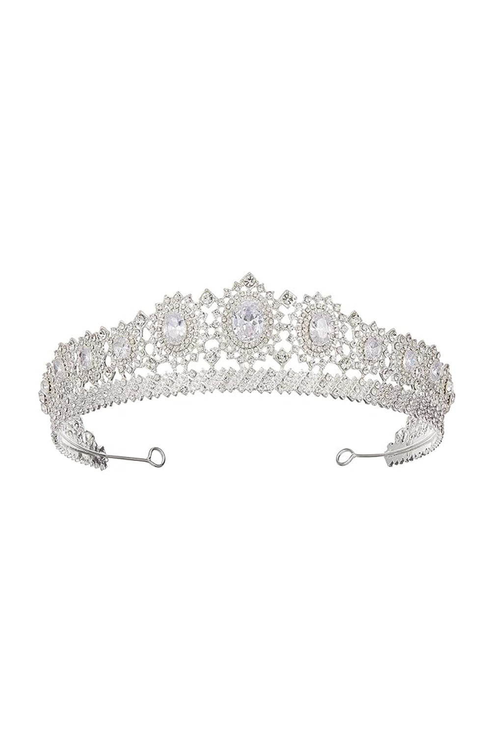 Silver Rhinestone Queen Crown