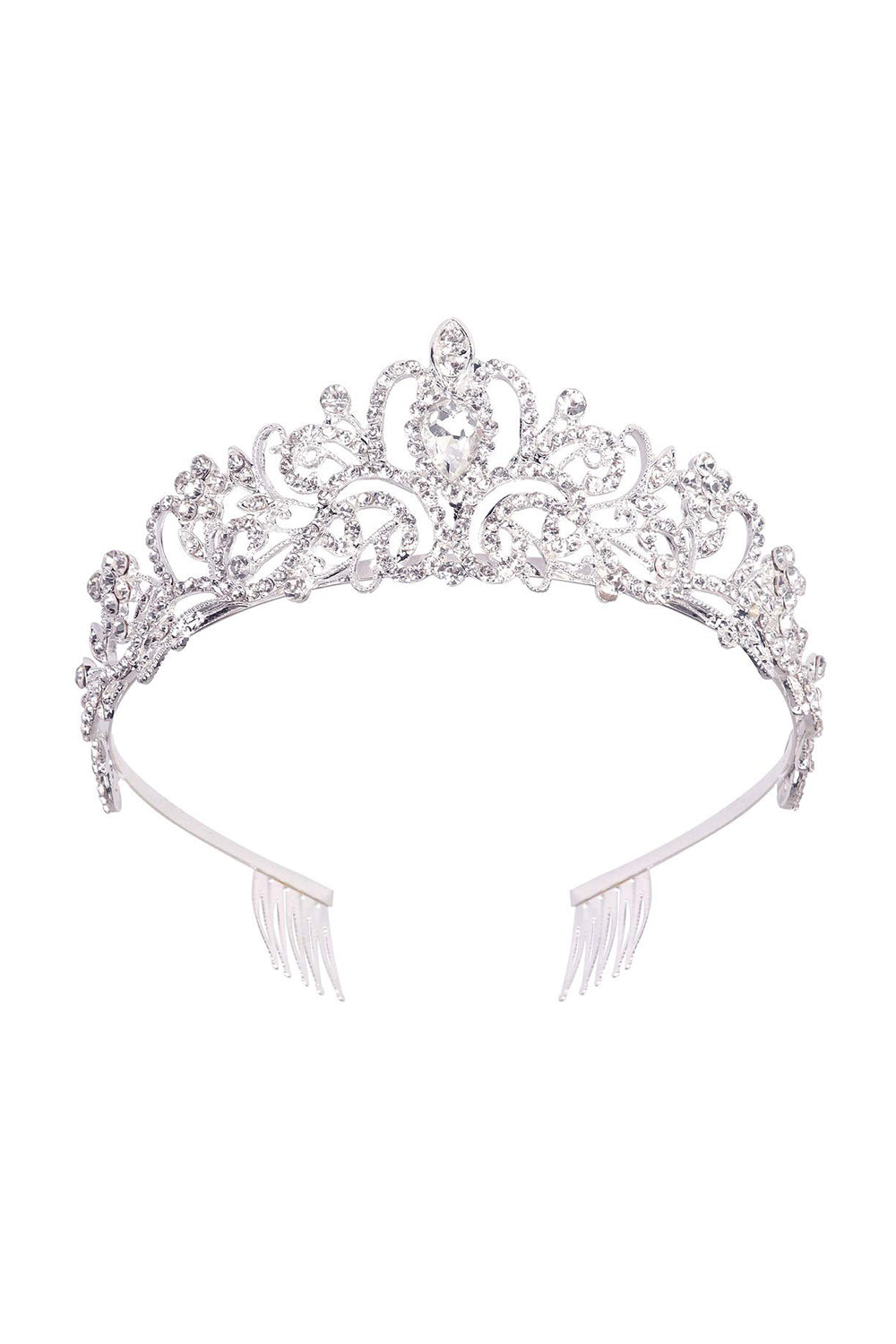 Silver Crystal Tiara Crown