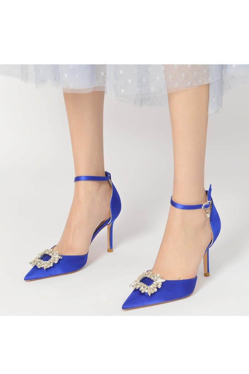 Pointed Toe Rhinestone Party Shoes - KissProm