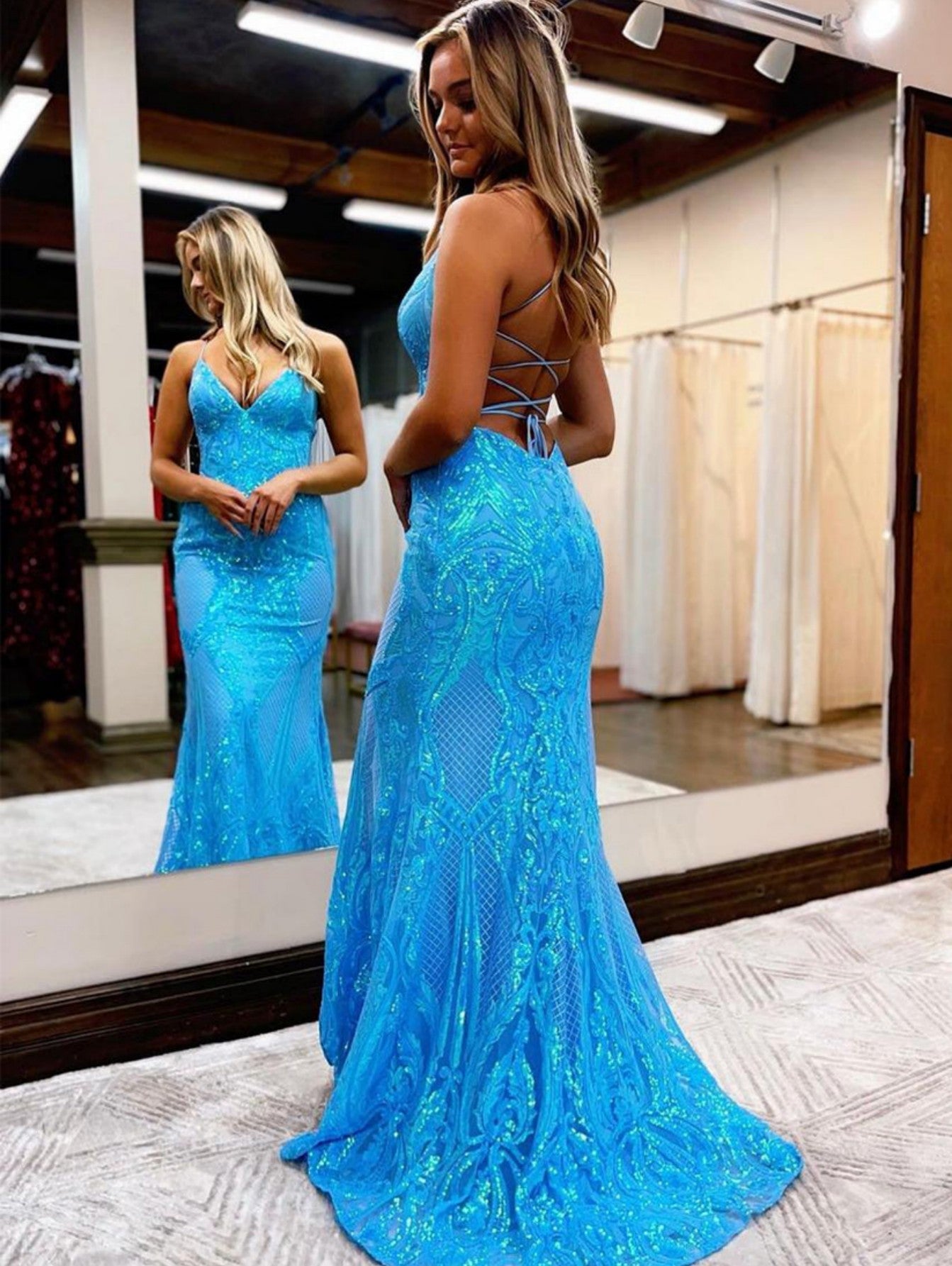 Bodycon mermaid store prom dress