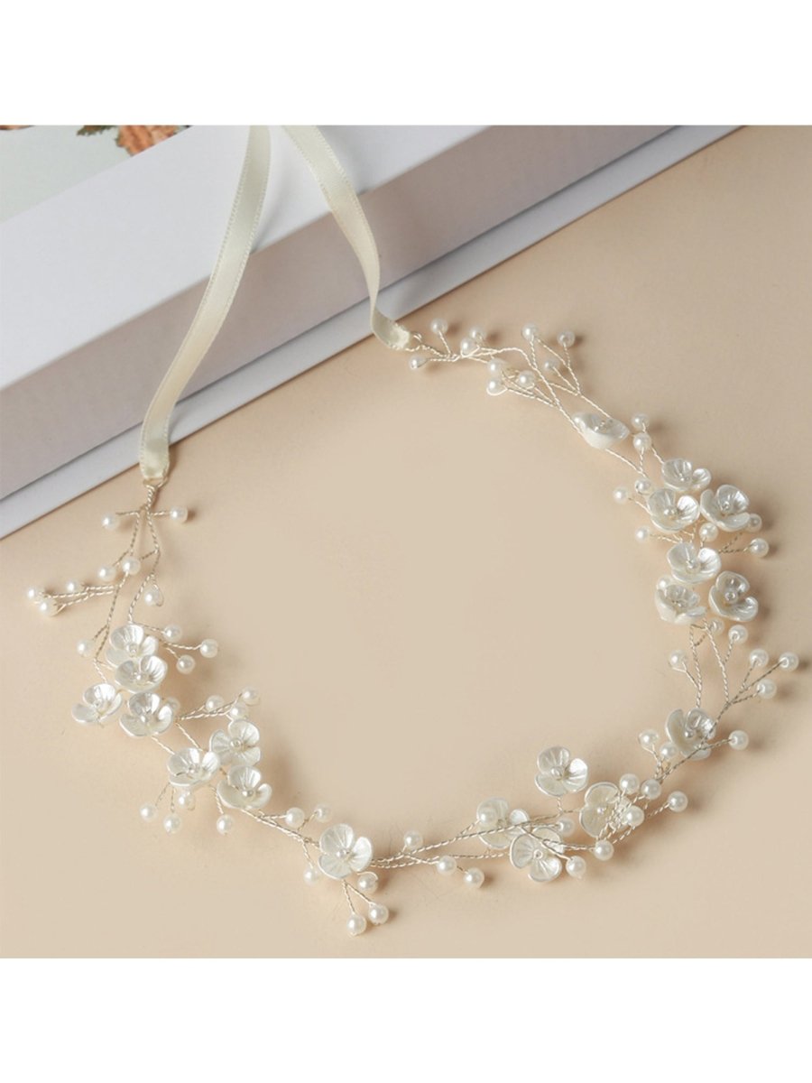 Bridal Pearl Beaded Headband - KissProm