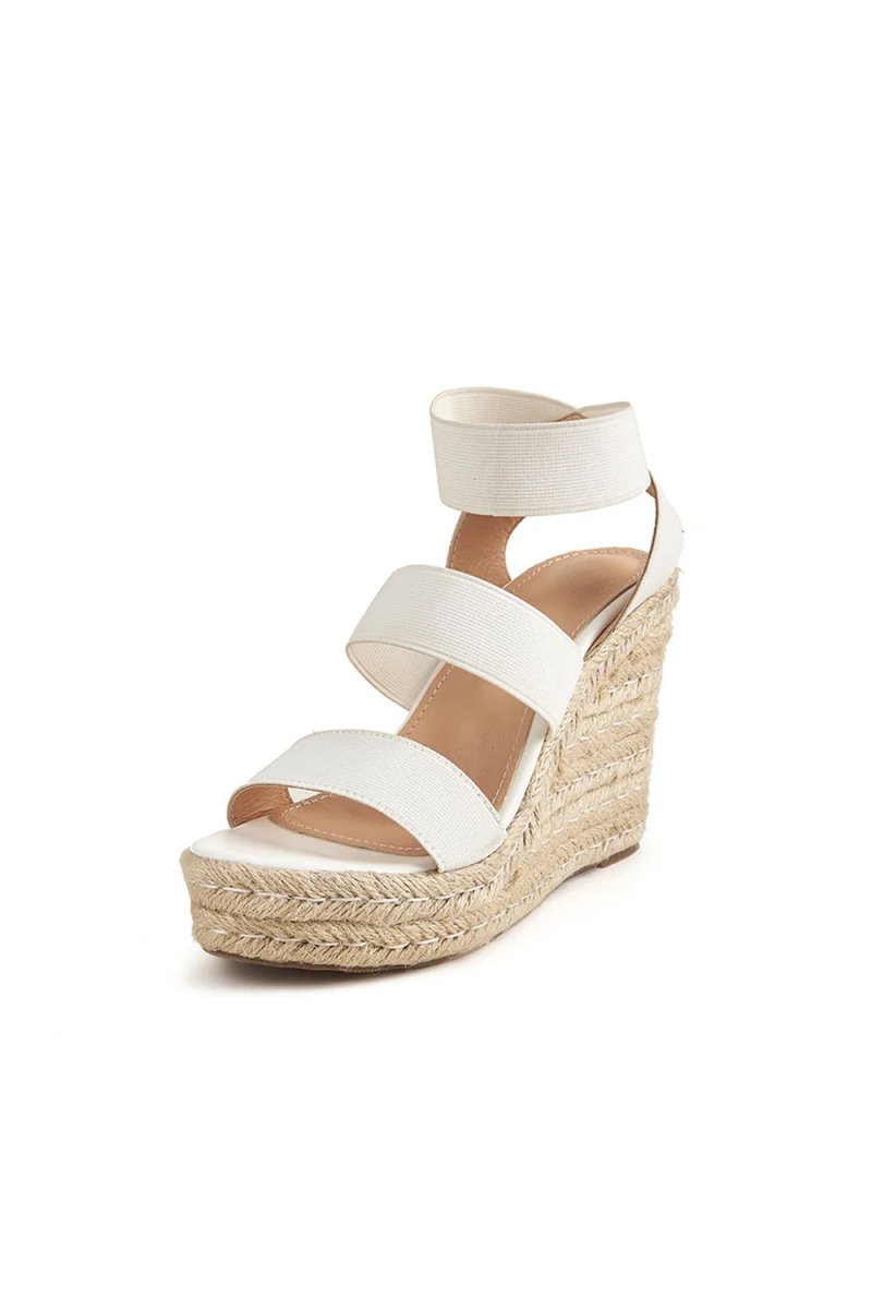 Outdoor Peep Toe Wedge Heel Shoes With Ankle Strap - KissProm