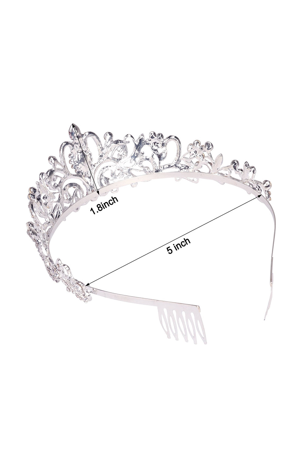 Silver Crystal Tiara Crown