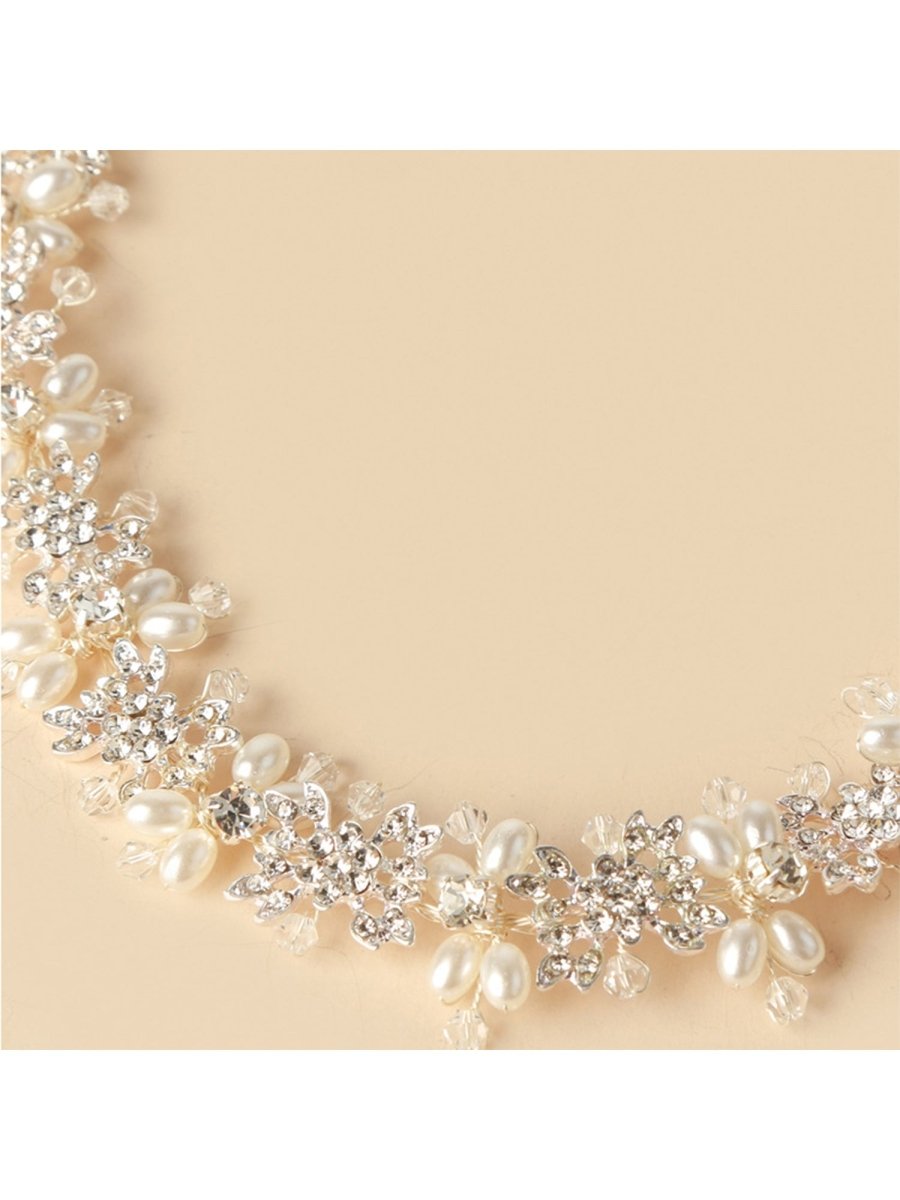 Rhinestone Pearl Bridal Headband - KissProm