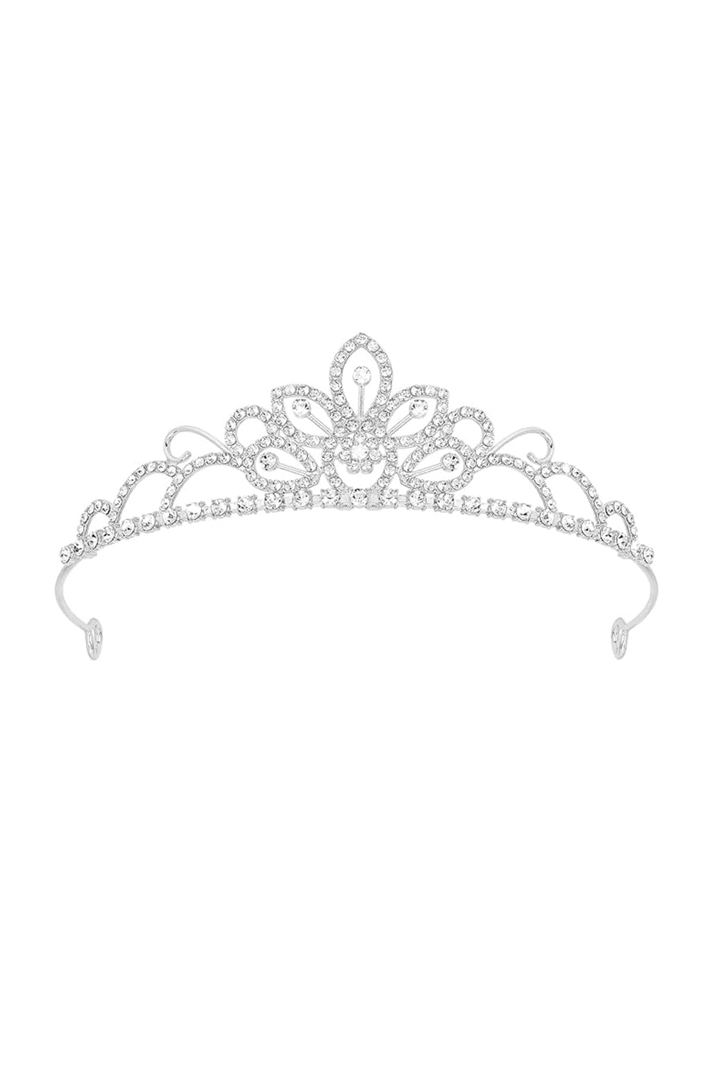 Silver Princess Tiaras with Crystal Decoration