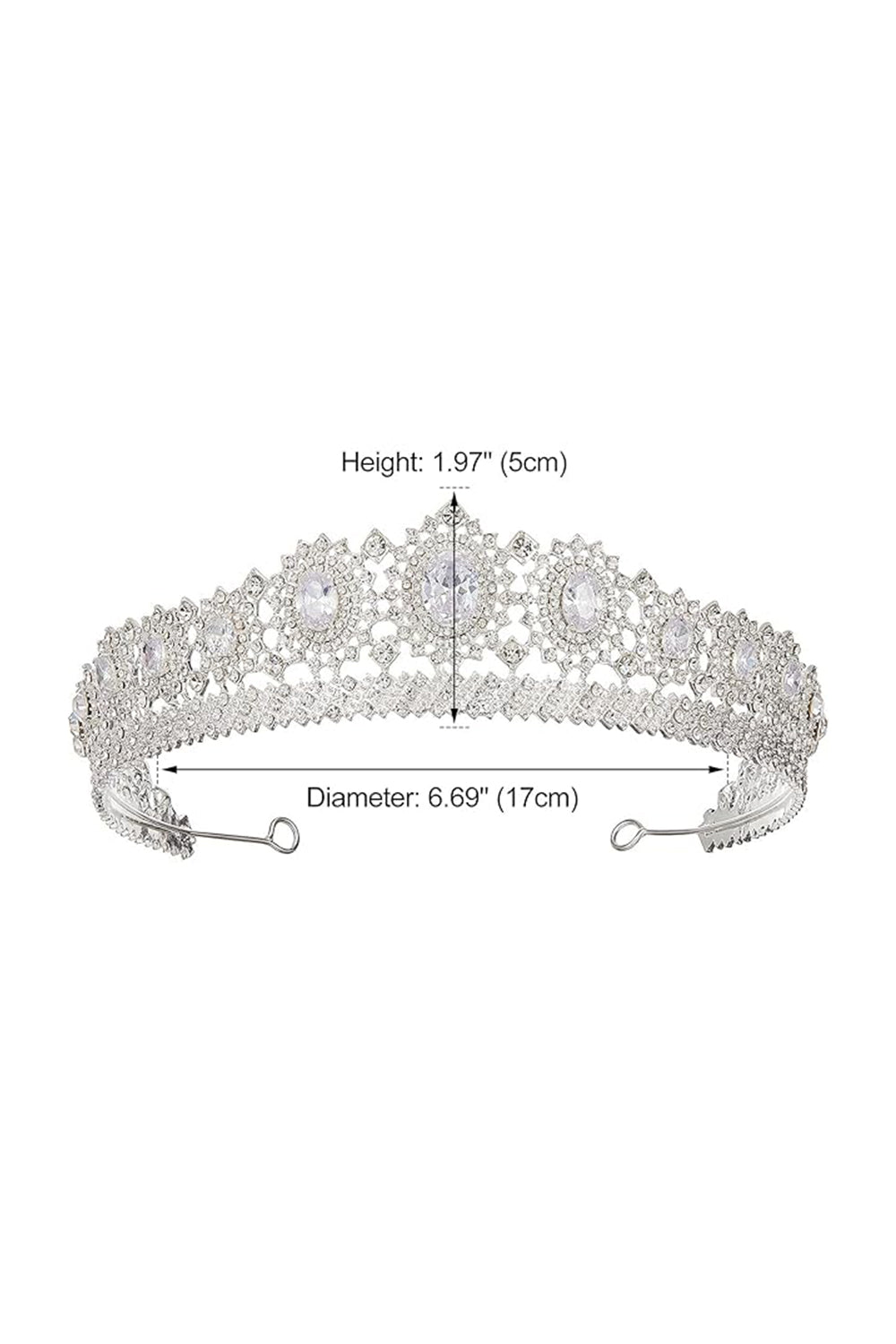 Silver Rhinestone Queen Crown