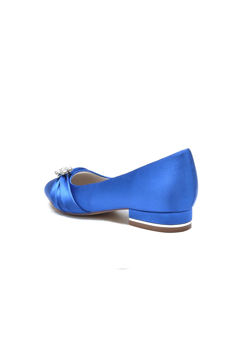 Royal Blue Flats with Rhinestone embellished - KissProm