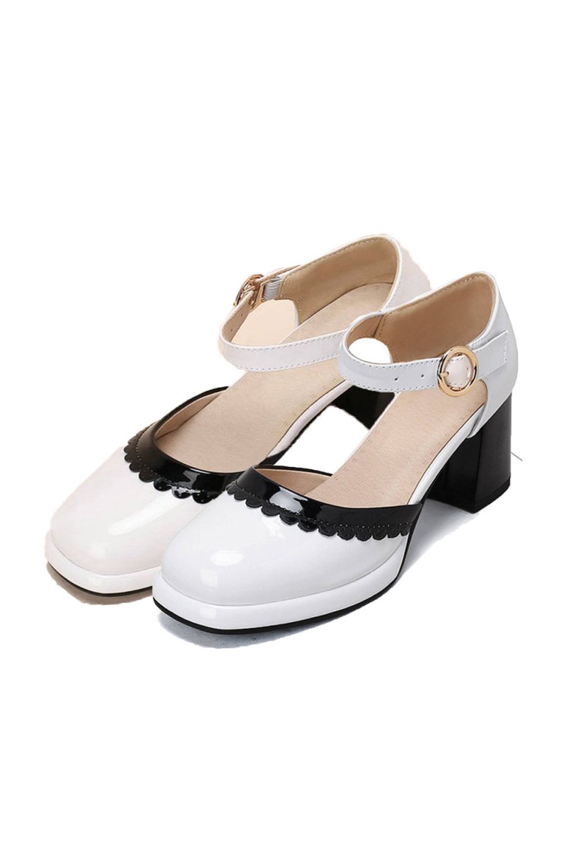 Retro Ankle Strap High Heels Shoes - KissProm