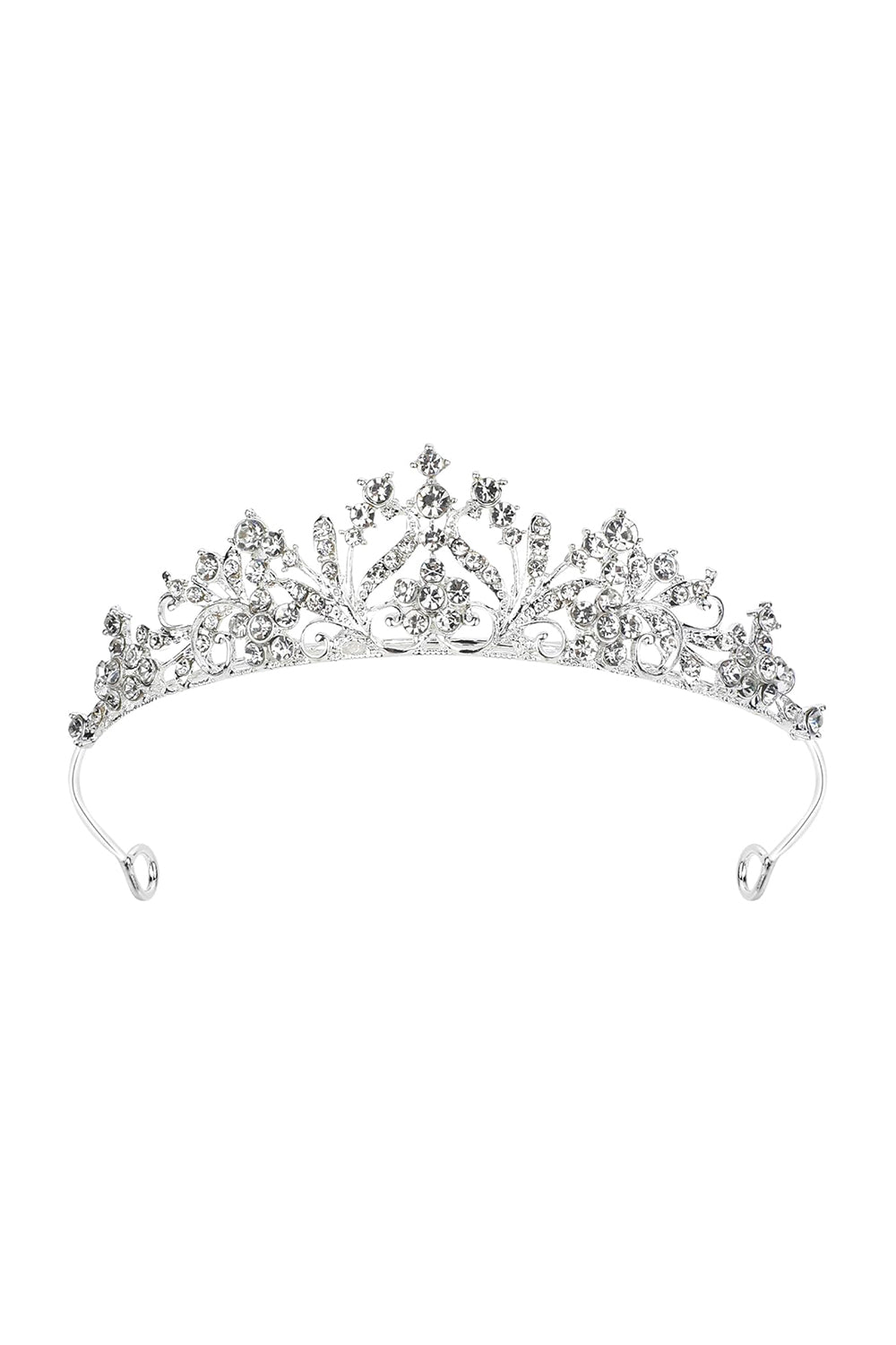 Silver Rhinestones Princess Crown