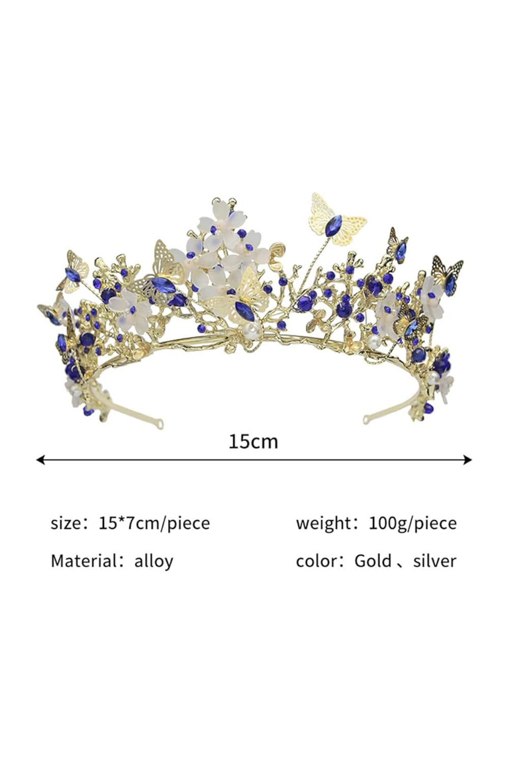 Crystal Baroque Fairy Headpiece Butterflies Tiara