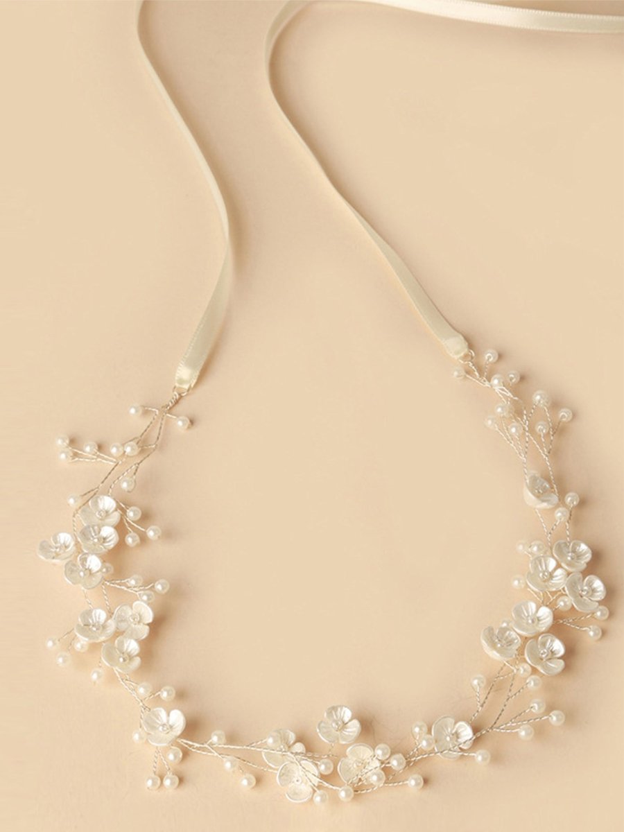 Bridal Pearl Beaded Headband - KissProm