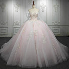 Renata | Blush Ball Gown Lace Strapless Sleeveless Quinceanera Dresses - KissProm