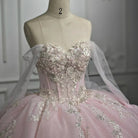 Renata | Blush Ball Gown Lace Strapless Sleeveless Quinceanera Dresses - KissProm