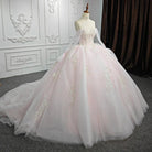 Renata | Blush Ball Gown Lace Strapless Sleeveless Quinceanera Dresses - KissProm