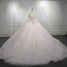 Renata | Blush Ball Gown Lace Strapless Sleeveless Quinceanera Dresses - KissProm