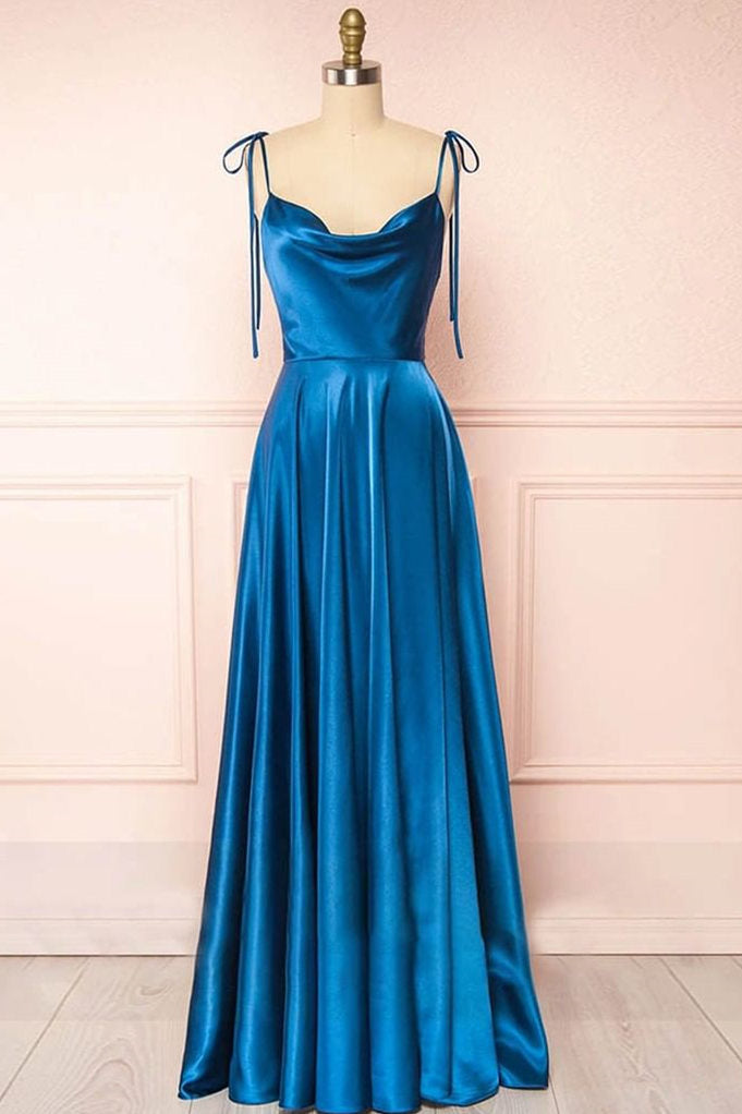 Cowl neck prom on sale dress