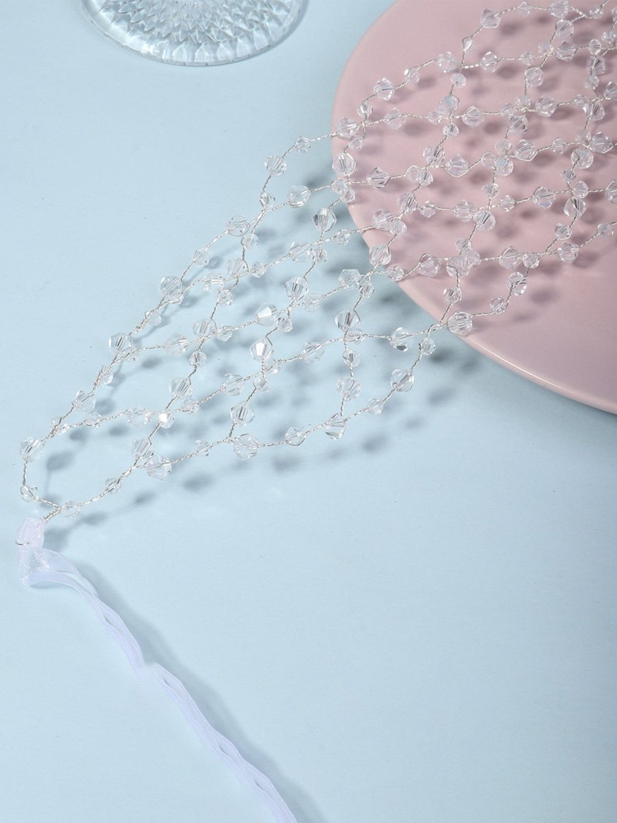 Handcrafted Pearl Mesh Headband - KissProm