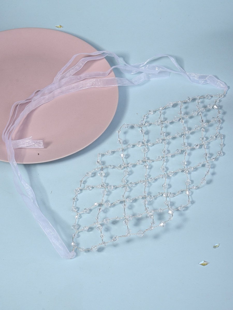 Handcrafted Pearl Mesh Headband - KissProm