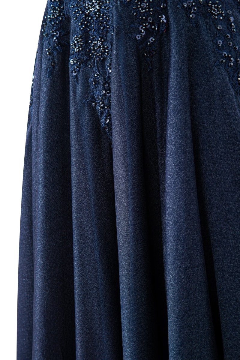 Evelyn Navy Blue | A - line Chiffon Short Homecoming Dress - KissProm