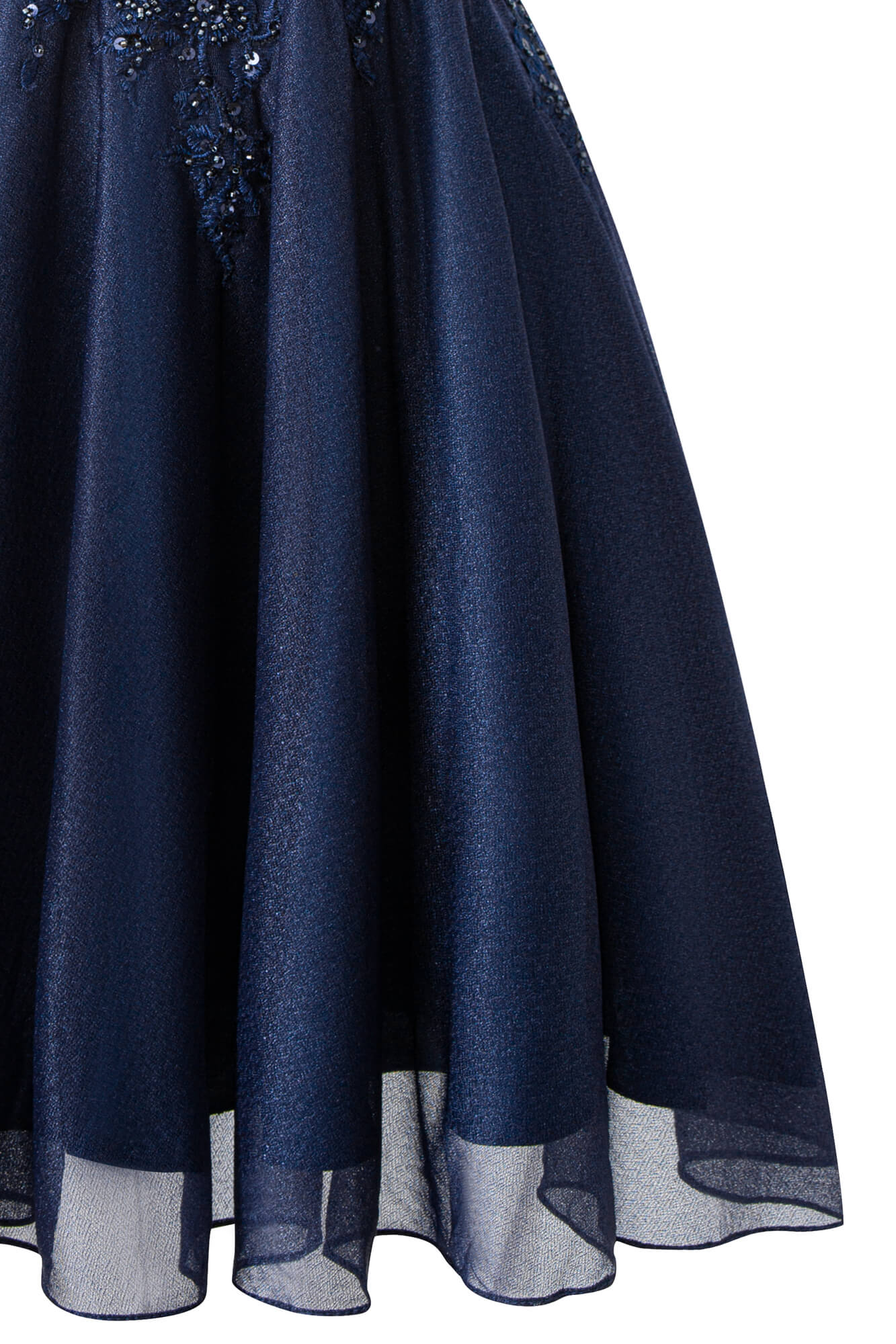 Navy Blue Chiffon Short Dress Vponsale