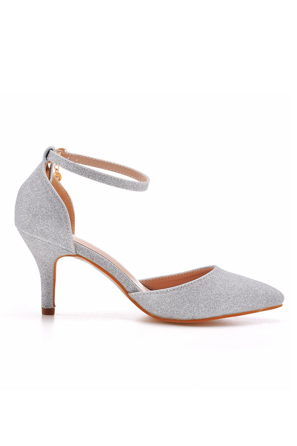 Women's Wedding Shoes Pointed Toe Ankle Strap Stiletto Heels